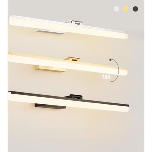 SANMUSION modern Bedroom bedside dressing table bathroom led mirror front lamp aisle bathroom room long strip Makeup wall lamp