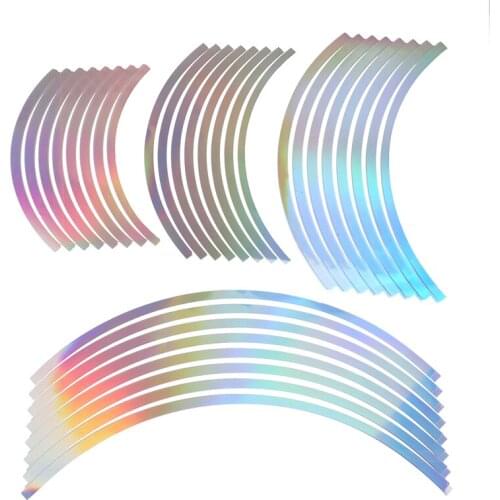 10/12/14/18" Laser Wheel Rim Tape for Motorcycle & Car Reflective Body Sticker