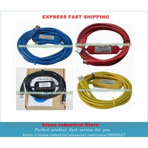 USB-SC09-FX USB-SC09 For FX Sieres PLC FX0N FX1N FX2N FX0S FX1S FX3U PLC 2018 New Data Cable Program Cable