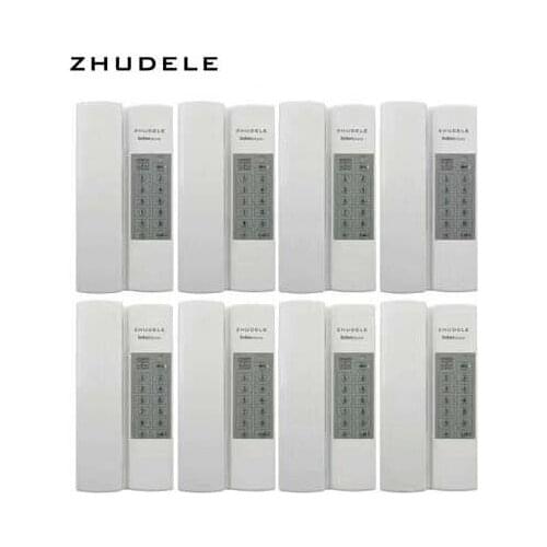 ZHUDELE Top Quality Multi-functions Safe&Comfortable Home Interphone ,8-way audio intercom system unlock (optional)