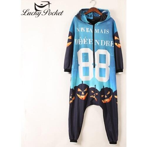 2019 Spring Autumn New Women Long Sleeve Hooded Jumpsuits Female Cartoon Letter Print Fashion Loose Full Length Jumpsuits Z510