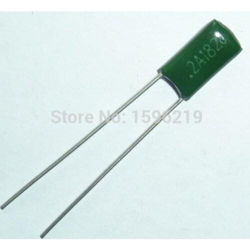 10pcs Mylar Film Capacitor 100V 2A182J 1800pF 1.8nF 2A182 5% Polyester Film capacitor