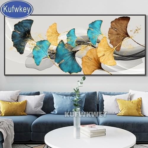 100% round Diamond Painting Hot selling home art, Golden leaves Full square Rhinestone of Picture Diamond mosaic,2021 Gift