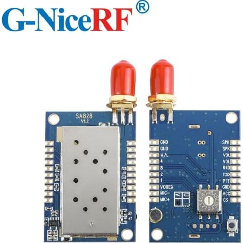 2PCS 134-174MHz SA828 VHF Band 3-5km Distance 1W Walkie Talkie Module