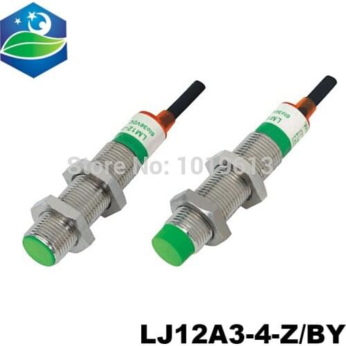 3-wire inductive proximity switch DC 6-36V diameter 12mm,detection 4mm,PNP NO LJ12A3-4-Z/BY
