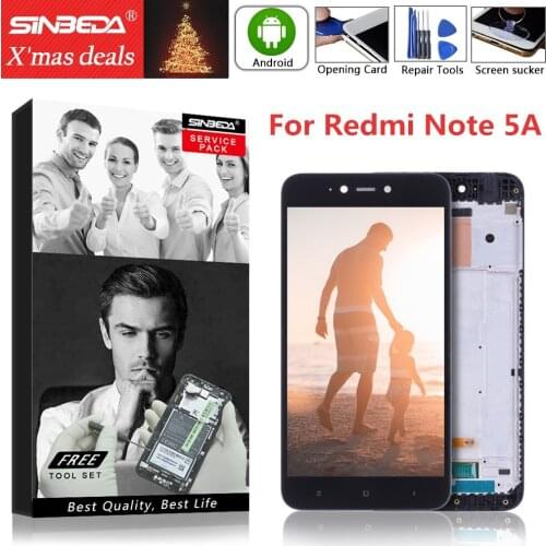 5.5" AAA+++ For Xiaomi Redmi Note 5A LCD Display Touch Screen With Frame Digitizer For Xiaomi Redmi Y1 Lite 2GB+16GB LCD Display