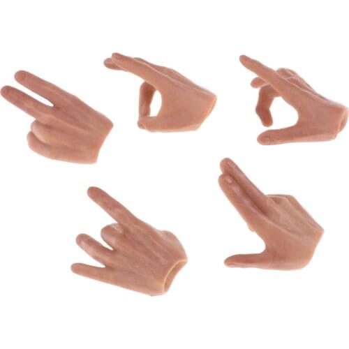 5x 1/6 Mans Hands Model for DID DML TC Dragon 12'' Action Figure Solider