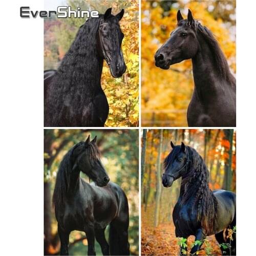 EverShine Diamond Embroidery Horse Mosaic Cross Stitch Full Drill 5D Diamond Painting Animals Rhinestones Pictures Home Decor