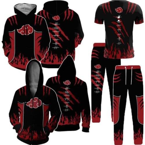 Anime Naruto Akatsuki Clothes Costumes Jackets Men Hoodies Sweatshirts Clothes Uzumaki Akatsuki Haruno Sakura Hat Clothing Tops