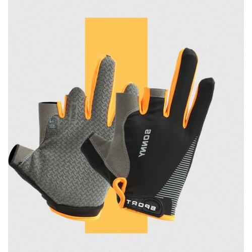 BATTLEBAS Outdoor 3 fingers half exposed Fishing Cycling Gloves Waterproof Fishing Accessories Carp Fishing Accessories Pesca