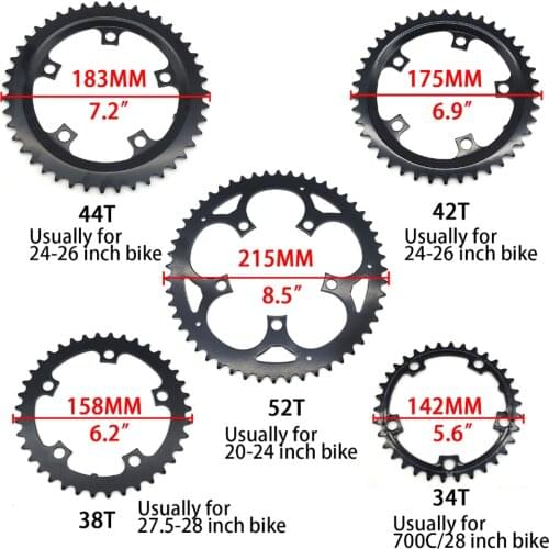 TSDZ2 Chain Wheel Chain Ring 34T 38T 42T 44T 52T Electric Bicycle Ebike Part Chainwheel TongSheng Mid Drive Motor Chainwheel
