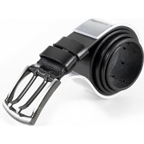 Deepsea Black Bilingual Thick Buckle Men Leather Sport Men 'S Belt 1801295