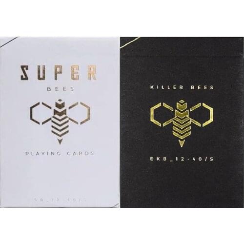 Ellusionist Super Bees Playing Cards Killer Bee Deck White/Black Poker USPCC Magic Card Games Magic Tricks Props for Magician
