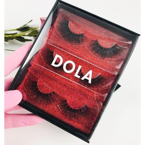 FOXYFOX Wholesale 3 Pair Eyelashes Packaging Box Print Logo Fake 3d Mink Lashes Boxes With Tray Empty Rectangle magnetic case
