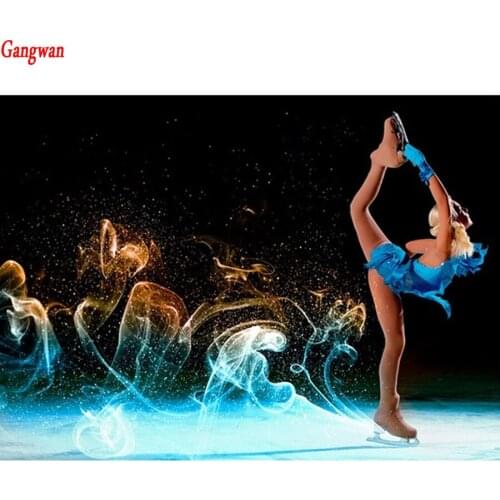 Картины девушек по номерам Gangwan China At AliExpress