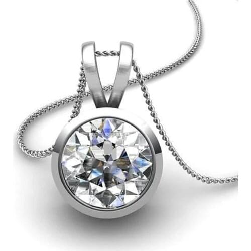 Huitan Temperament Sweet Girls Wedding Necklace Inlay AAA White CZ Luxury Women Accessories Love Gift Timeless Styling Jewelry