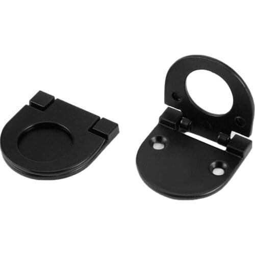 JFBL Hot 1-3/8-inch x 1-3/8-inch Door Drawer Handle Flush Ring Pull Zinc Alloy Black 2pcs