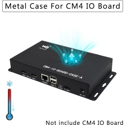 Metal Case Designed For Raspberry Pi Compute Module 4 IO Board With PWM Cooling Fan for Offical Raspberry Pi CM4