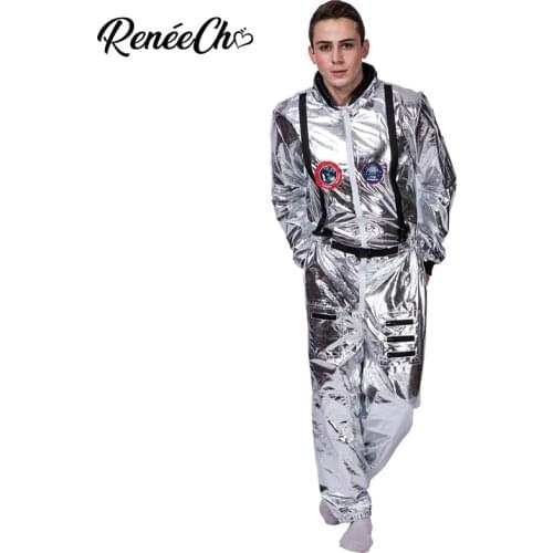 2021 Astronaut Alien Pop Dancer Stage Spaceman Costume Carnival Party Club Adult Male Outfits Clothing Halloween Costume For Men