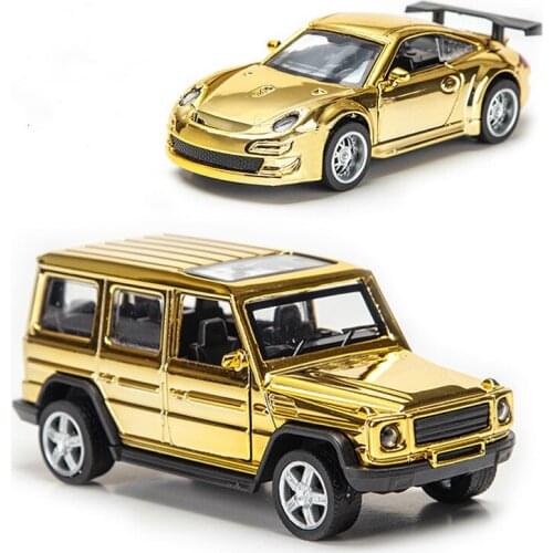 1:32 Alloy Model Rare Golden Color 911 918 Car Model for Boy Toy Car Birthday Gift Christmas Cars Toy Vehicles for Kids