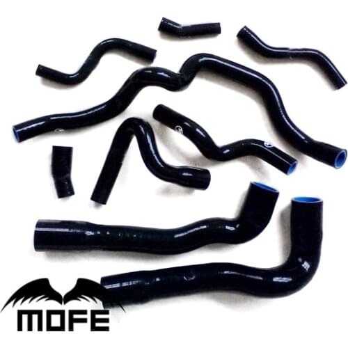 Mofe 9PCS Coolant Heater Water Silicone Radiator Hose Kit Black For BMW E36 325i 316i M3 European 92 ~ 99