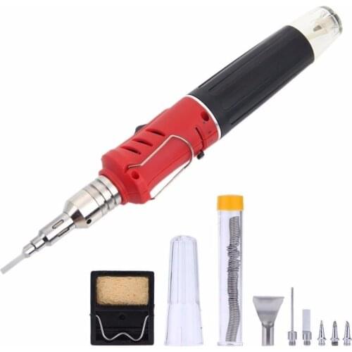 10 in 1 Professional Butane Gas Soldering Iron Kit Cordless Welding Torch Solder Tool Kit High Quality