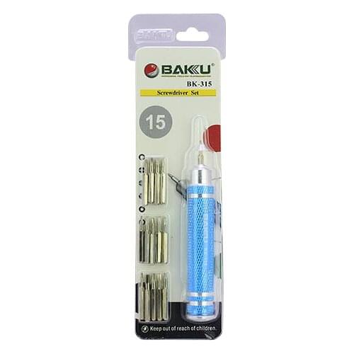 BAKU BK-315 SCREWDRIVE SET 15 ENDED
