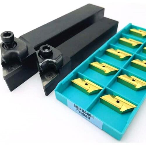 DKJNR2020K16 DKJNR2525M16 External turning tool holder + 10PCS knux160405R TT9080 carbide insert DKJNR + KNUX lathe tool set