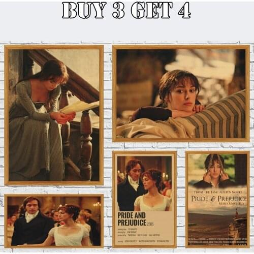 Pride & Prejudice Retro Posters Kraft Wall Paper High Quality Painting For Home Decor Wall Stickers
