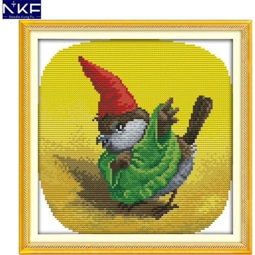 NKF A Magic Bird Animal Pattern Handmade Craft Needlework Cross Stitch Embroidery Kit Cross Stitch for Home Decor