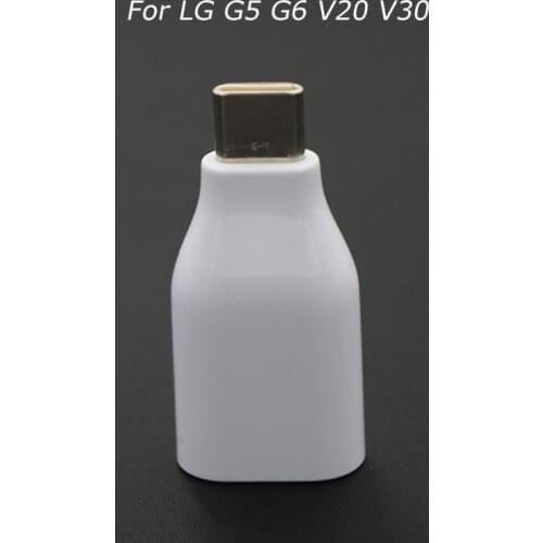New USB Female to USB-C Type C 3.1 OTG Male Data Adapter For Samsung S8 LG G6 G5 V20 V30 OnePlus 2 3 Huawei P9 P10 Plus white