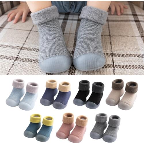 Fashion Winter Thick Warm Baby Toddler Shoes 2-4 Unisex Baby Shoes First Shoes Toddler First Walkers Boy Soft Sole TPR Shoes