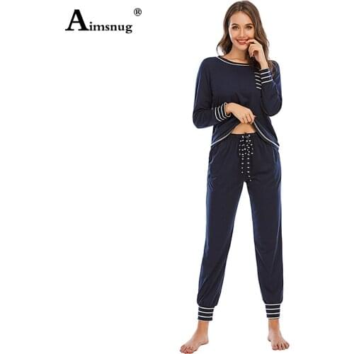 Solid Color Women Sets Fitted Shirt Top And Long Pants Set Autumn New Long Sleeve Ladies Home Sets Drawstring Two Piece Outfits