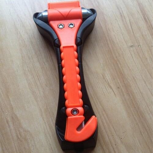 OUTAD Mini Car Safety Hammer Life Saving Escape Emergency Hammer Seat Belt Cutter Window Glass Breaker Car Rescue Red Hammer