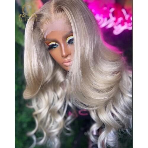 Ash Blonde Human Hair Wigs 613 Hd Transparent Lace Front Human Hair Wig Body Wave Lace Front Wig Bleached Knots 613 Nabeauty