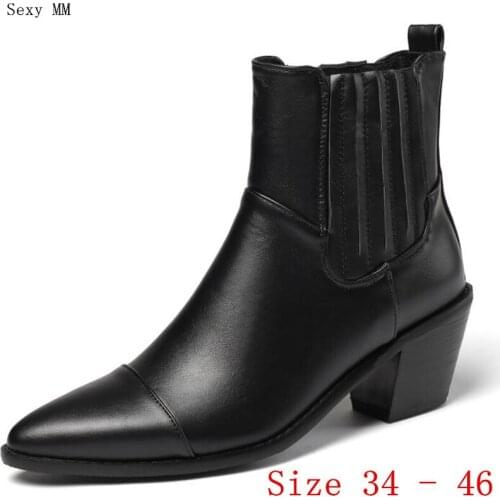 Spring Autumn High Heels Women Ankle Boots Woman Short Boots High Heel Shoes Plus Size 34 - 40 41 42 43 44 45 46