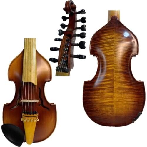 SONG Brand Master carvind back 4×4 strings 16" Viola d'Amore old man neck #12984