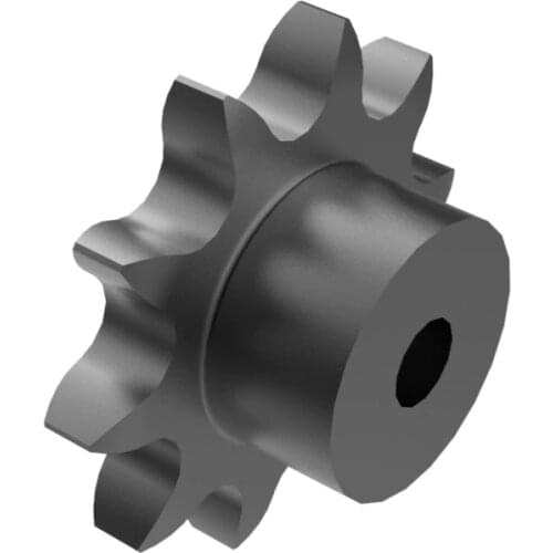 081-1B10 Teeth Steel Prebore B Type Roller Chain Sprocket Hub with Hardened Teeth and 6mm Inner Bore，12.7mm pitch and 3mm width