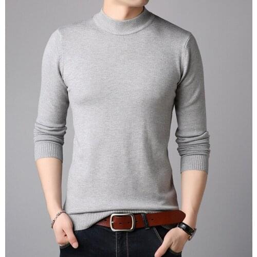 Sweater Men Spring High Neck Fashion Sweater Man Turtleneck Brand Mens Clothing Slim Fit Pullover Men Knitwear Male Clothes
