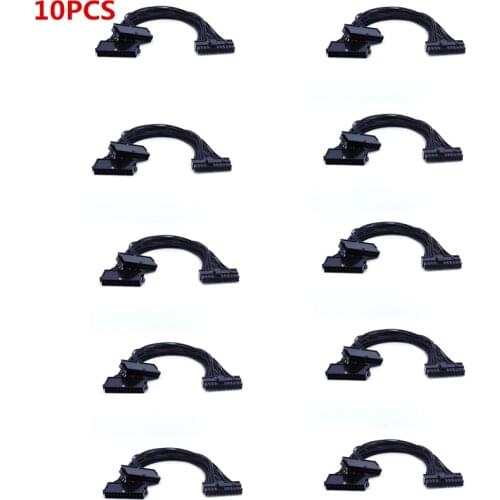 10PCS Dual PSU Cable Extension Adapter ATX 20+4 24Pin Motherboard Power Supply 18AWG Cord for BTC Bitcoin Miner Mining