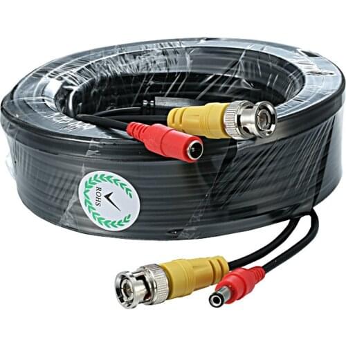 High quality BNC Video Cable Security CCTV Camera DC Power Copper Core AHD CVI Surveillance DVR System Installation Accessories