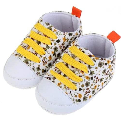 Floral Canvas Shoes Newborn Baby Anti-slip sneakers Toddler Soft Soled Antiskid Footwear Baby Boy Shoes Sneakerдля Новорожденных