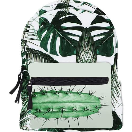 Women Backpacks Print Fashion Mini Backpack Fabric Leaves Backpacks For Teens Boys And Girl Schoolbag