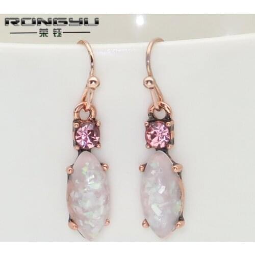 Hot selling new retro creative Earrings elegant fashion imitation Australian treasure Purple Diamond Earrings for women