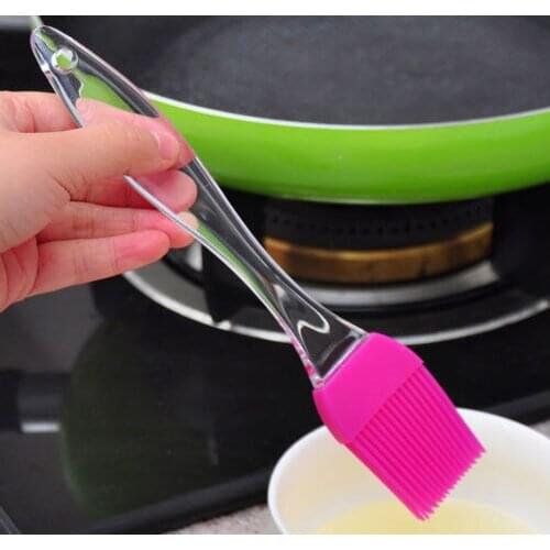 1 Pc Practical Silicone Baking Bakeware Bread Cook Pastry Oil Cream BBQ Tools Basting Brush (Random Color)