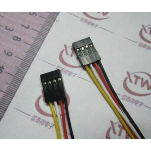 10pcs 4P-4P female to female two-headed dupont line dupont cable 30 cm long spacing of 2.54 mm
