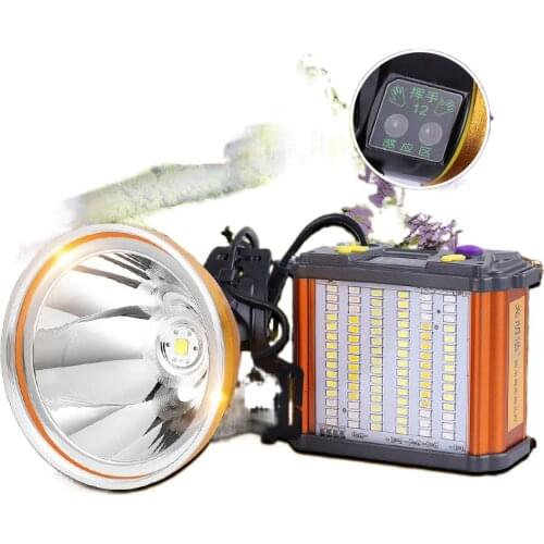 9 headlight glare core 12 long-range long life rechargeable lithium sensing head mounted P90 bright Bai Huangguang
