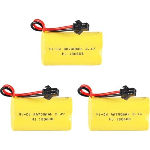 2.4V 700mah AA NI-CD battery pack for Remote Control Car Electric Toys Tanks Trains Robot Boat Gun toys parts 2.4V NICD battery
