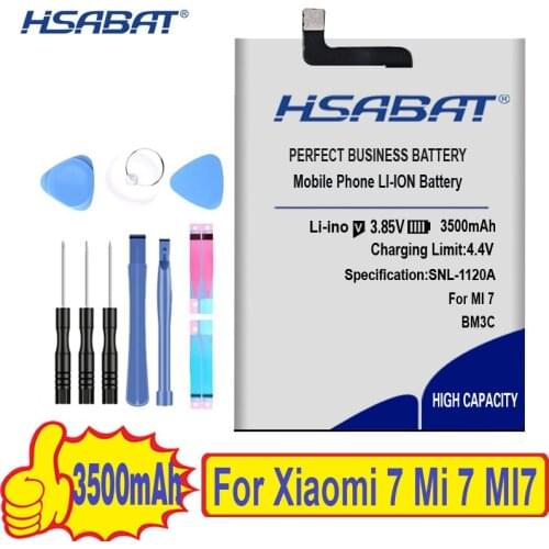 3500mAh Battery for Xiaomi 7 Mi 7 MI7 BM3C free tools gift