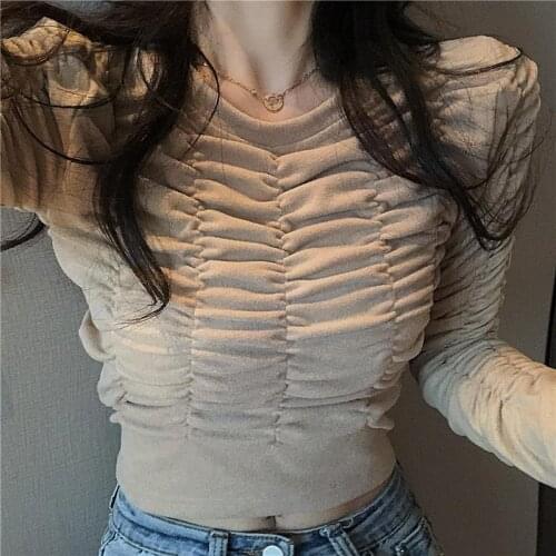 Женские укороченные футболки BARRYKONE China At AliExpress